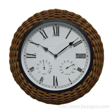 16.5&quot; Rattan Effect Clock